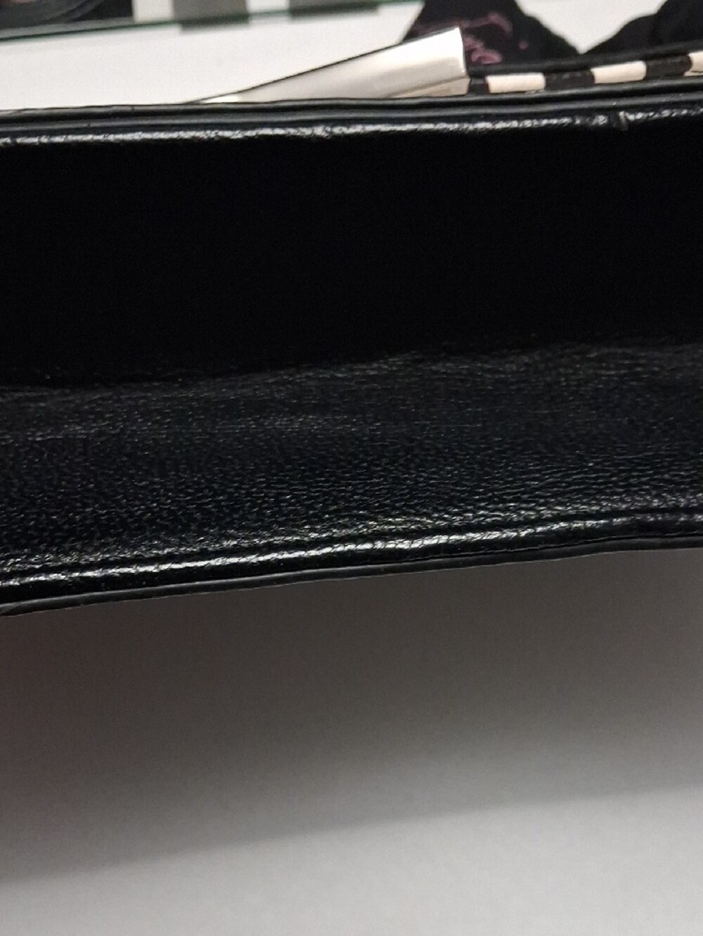 Rehabable Black & White Striped Crossbody Bag with Bow Accent - Picture 4 of 12